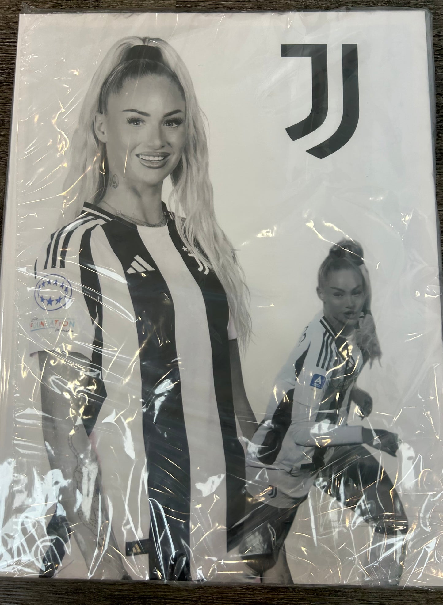 Signed Alisha Lehmann Juventus canvas print