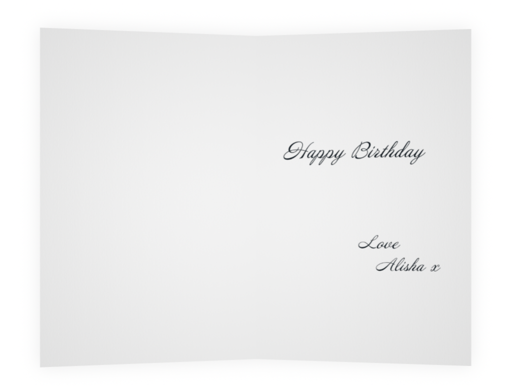 Signed Be Free Birthday Card
